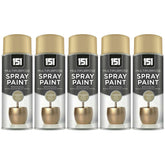 5X 151 Champagne Gold Metallic Gloss Spray Paint 400ml Spray Paint